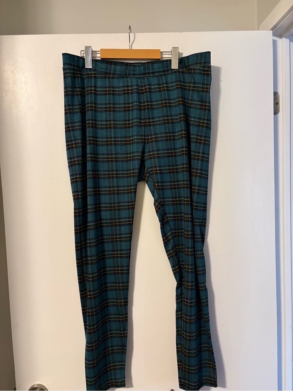 Joe Fresh Teal and Black Plaid Leggings